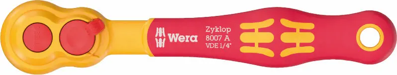Wera 004866 Izolovaná ráčna Zyklop 8007 A 1/4" VDE s přepínací páčkou, izolovaná (W05004866001)