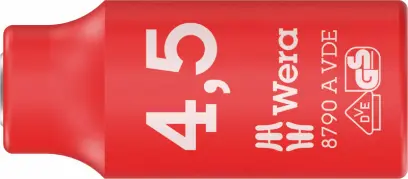 Wera 005929 Nástrčná hlavice Zyklop 1/4" 6hran 4,5 mm 8790 A VDE, izolovaná, dlouhá (W05005929001)