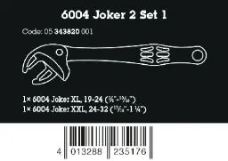 Wera 343820 Samonastavitelné otevřené klíče s ráčnou (19 ÷32 mm nebo 3/4"-1 1/4") 6004 Joker - 2 ks (W05343820001), W05343820001