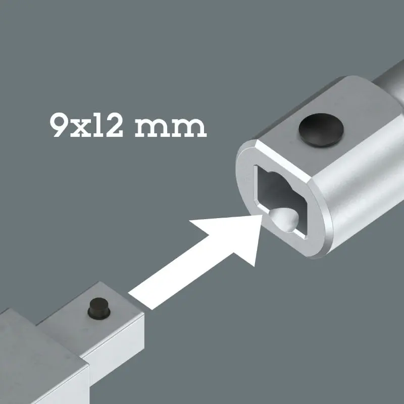 Wera 003200 Ovládací nástroj pro vkládací nástroje s upnutím 9x12 mm 9998 X-Power (W05003200001), W05003200001