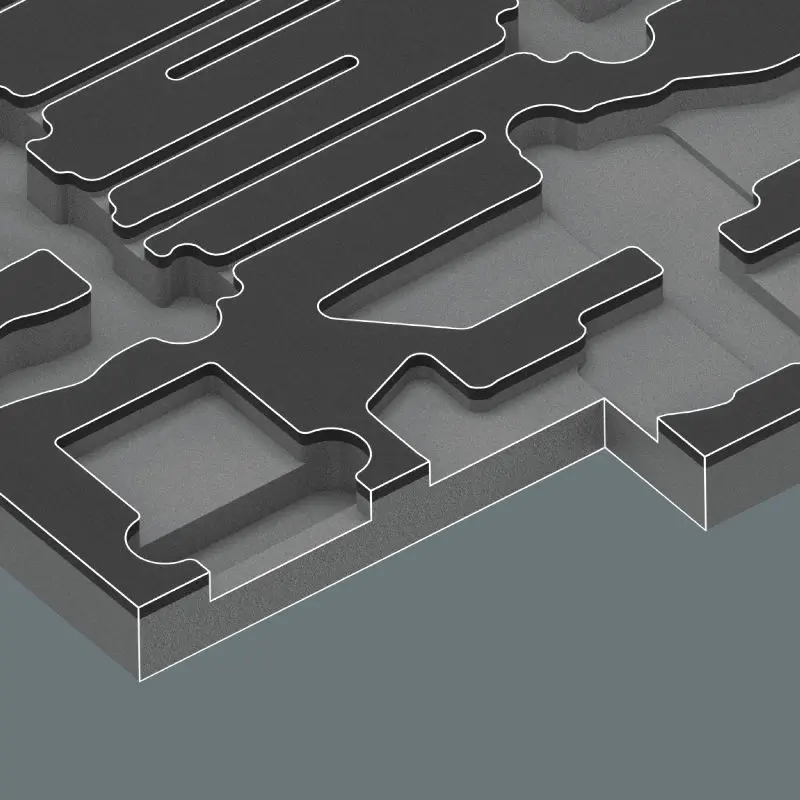 Wera 137360 Pěnová vložka 9860Prázdná vložka pro nerezové nářadí  Sada 1 - 36 ks (W05137360001), W05137360001