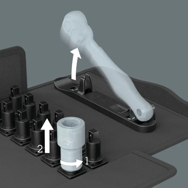 Wera 136052 Textilní box 9588 Prázdný box pro gola sadu 1/4" Zyklop Comfort  8100 (W05136052001), W05136052001