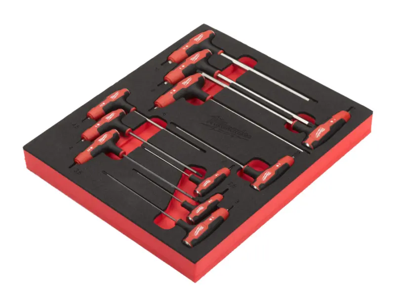 Sada imbusových HEX T-klíčů v pěnové vložce, 11 ks, 4932501230