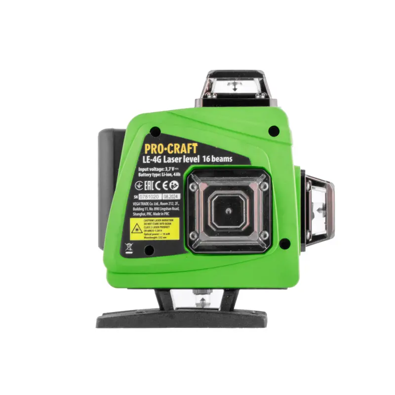 Laser zelený líniový, krížový samonivelačný Procraft LE-4G | LE-4G