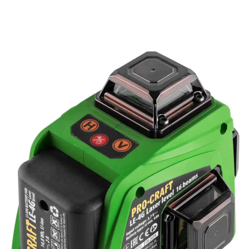 Laser zelený líniový, krížový samonivelačný Procraft LE-4G | LE-4G