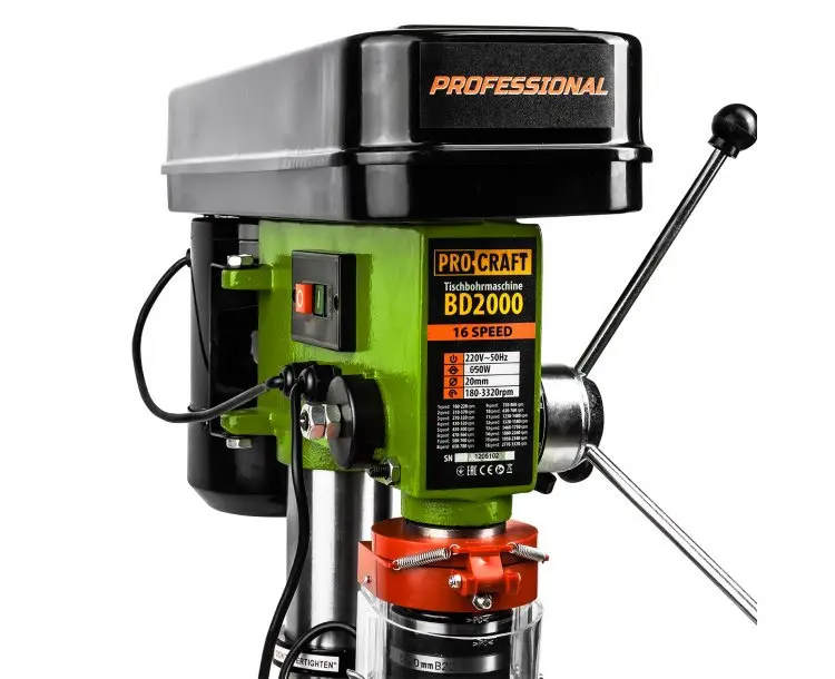 Stĺpová vŕtačka Procraft BD2000 | BD2000