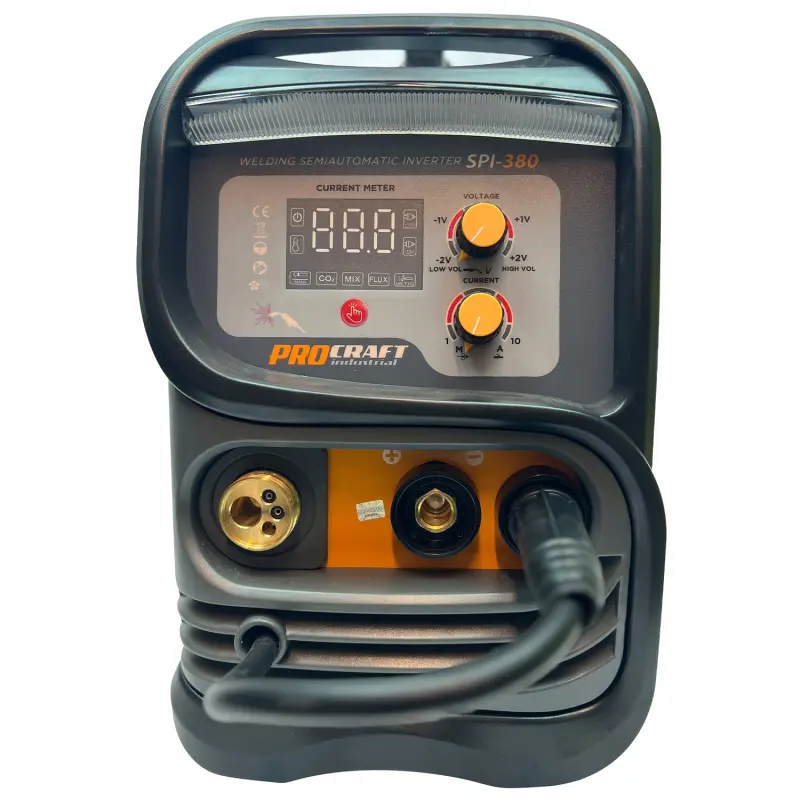Zvárací poloautomatický invertor (CO2) MIG/MAG, MMA Procraft SPI-380 (20-180A) | SPI-380