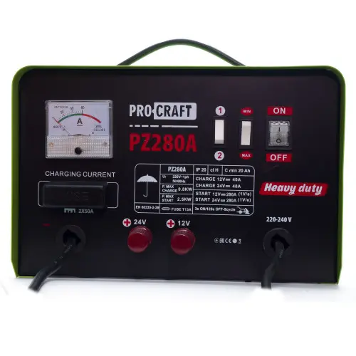 Nabíjačka autobatérií so štartovacím zdrojom Procraft PZ280A | PZ280A