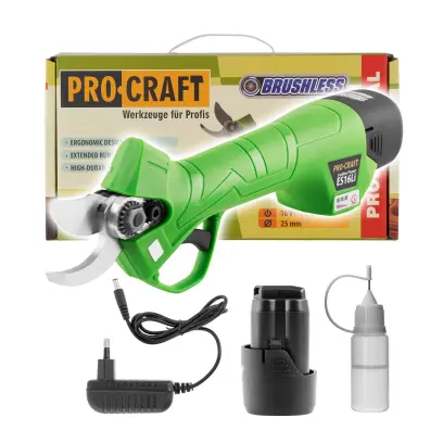 Aku nůžky na větve Procraft ES16Li1B (2,0 Ah) (PRCES16Li1B)