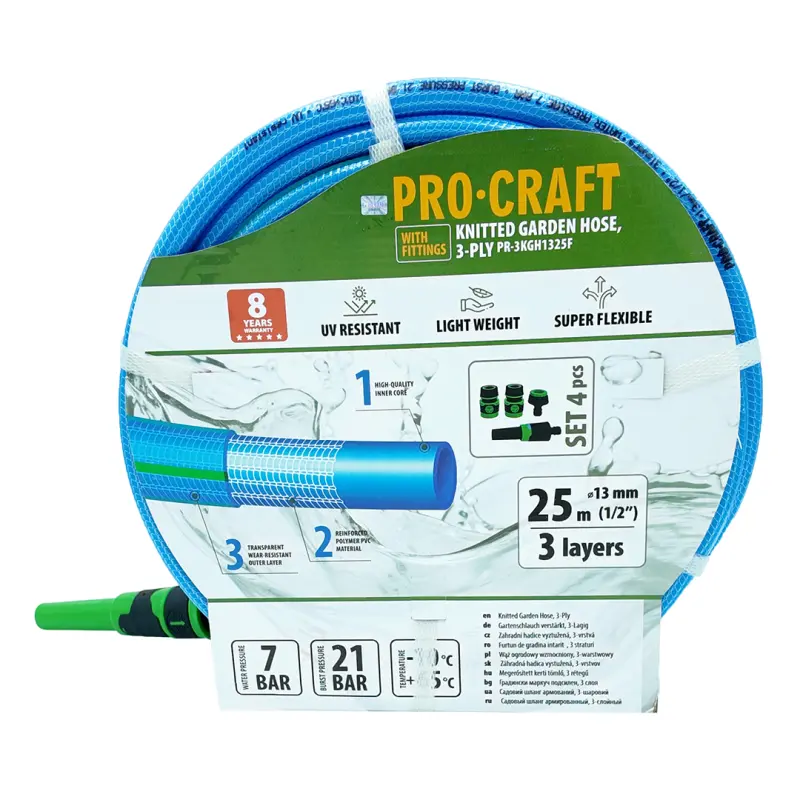 Modrá záhradná hadica Procraft PR-3KGH1325F | PR-3KGH1325F
