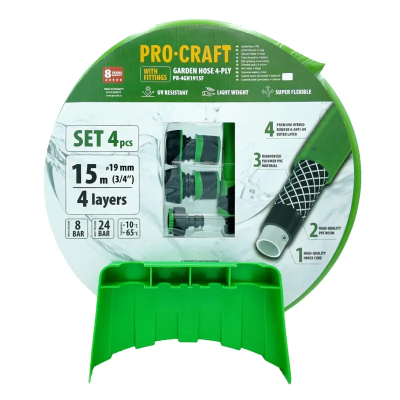 Zelená záhradná hadica Procraft PR-4GH1915F | PR-4GH1915F