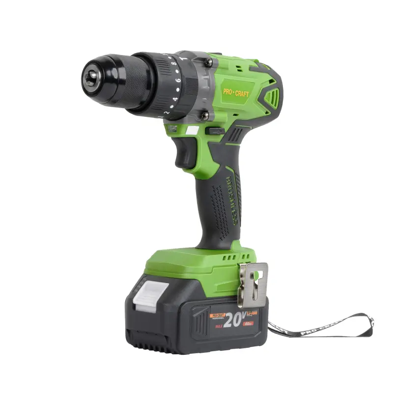 Aku vŕtací skrutkovač s príklepom Procraft SPA18BL Brushless so sadou bitov DBS-101 | SPA18BL/DBS101