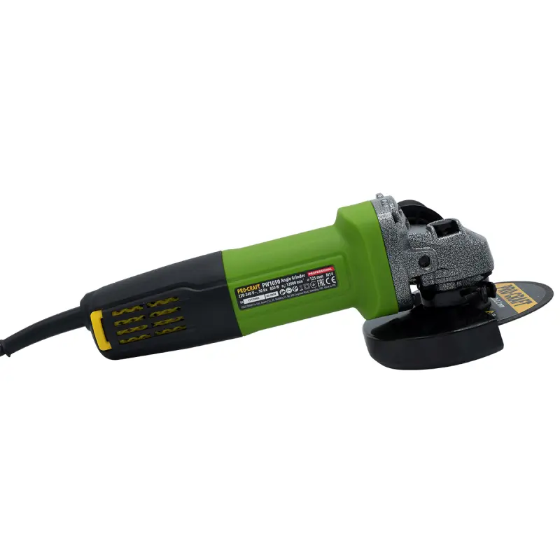 Brúska uhlová Procraft PW1050 + rýchloupínacia matica, 10x rezný kotúč, 2x lamelový kotúč | SPW1050/RM14