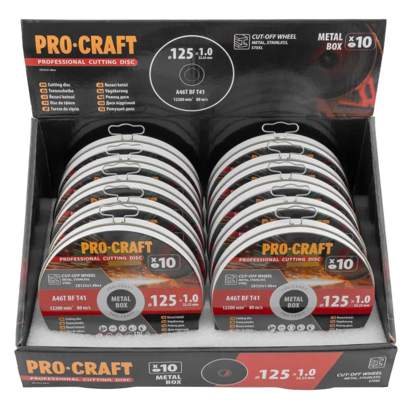Sada rezných kotúčov Procraft CD125x1.0b | CD125x1.0b