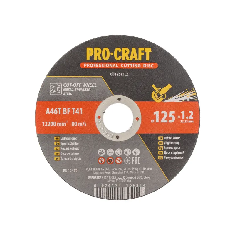 Sada rezných kotúčov Procraft CD125x1.2b | CD125x1.2b