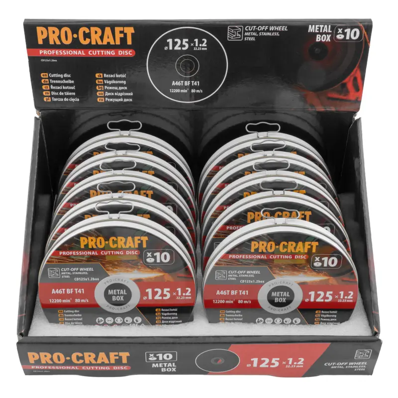 Sada rezných kotúčov Procraft CD125x1.2b | CD125x1.2b