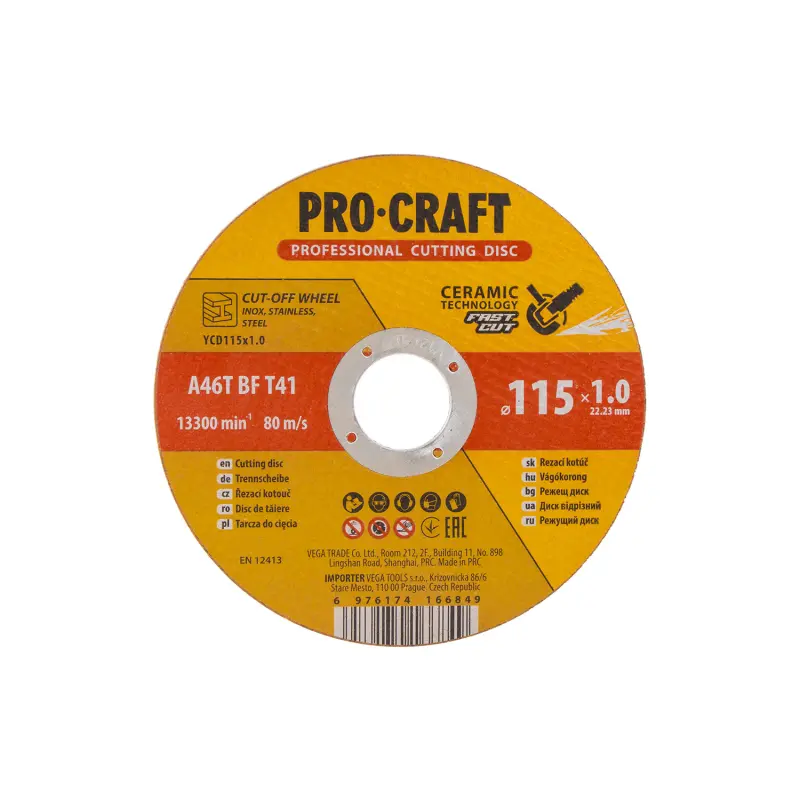 Keramický rezný kotúč Procraft YСD115x1.0 | YCD115x1.0