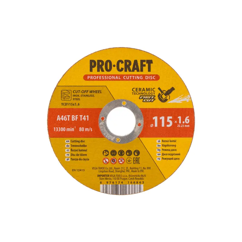 Keramický rezný kotúč Procraft YСD115x1.6 | YCD115x1.6