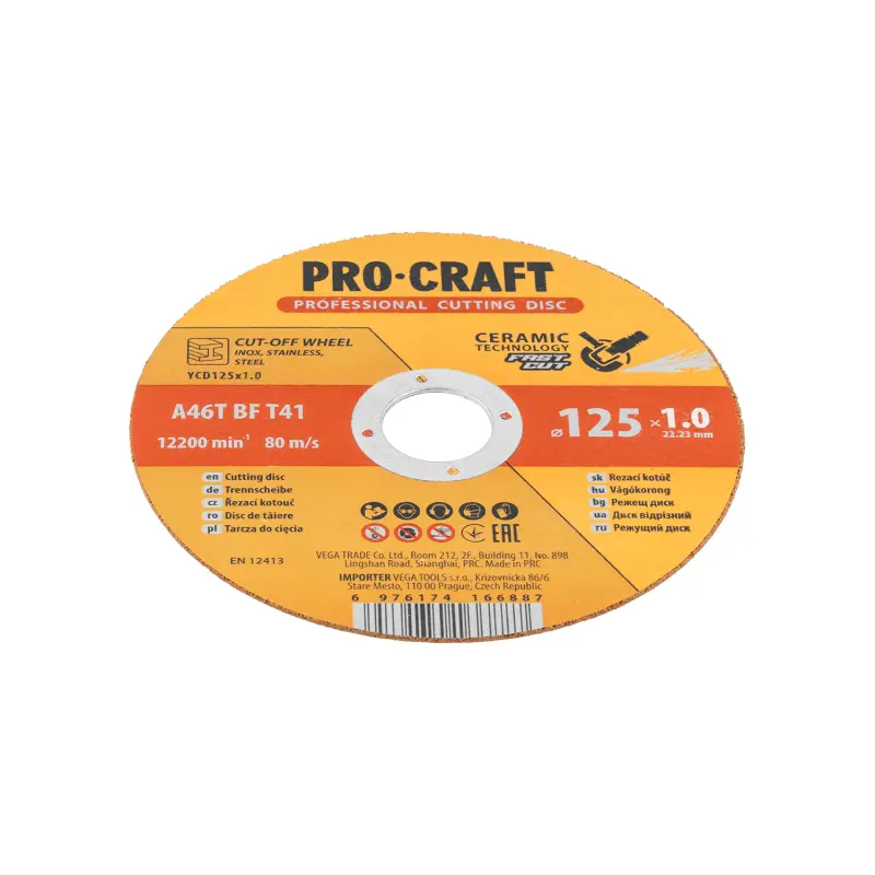 Keramický rezný kotúč Procraft YСD125x1.0 | YCD125x1.0