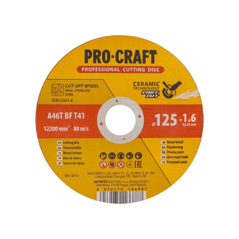 Keramický rezný kotúč Procraft YСD125x1.6 | YCD125x1.6