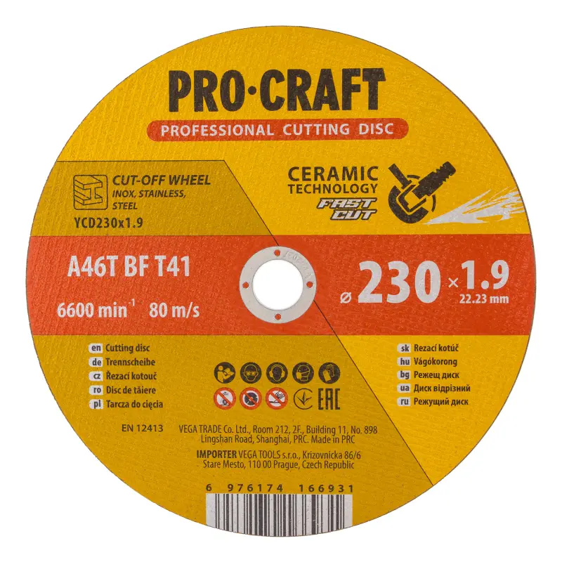 Keramický rezný kotúč Procraft YСD230x1.9 | YCD230x1.9