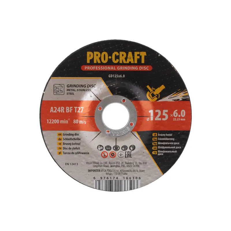 Brúsny kotúč na kov Procraft GD125x6.0 | GD125x6.0
