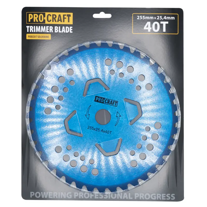 Nůž křovinořezu (kotouč) (D255*25.4) 40T karbid wolframu (blue) PROCRAFT