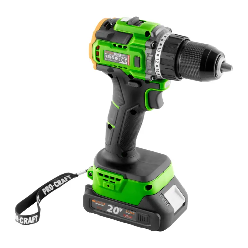 Aku vŕtací skrutkovač Procraft PA18LiH so sadou bitov BS-37 | SPA18LiH-1B-C/BS-37