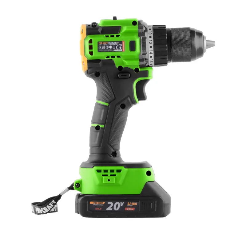Aku vŕtací skrutkovač Procraft PA18LiH so sadou bitov BS-37 | SPA18LiH-1B-C/BS-37