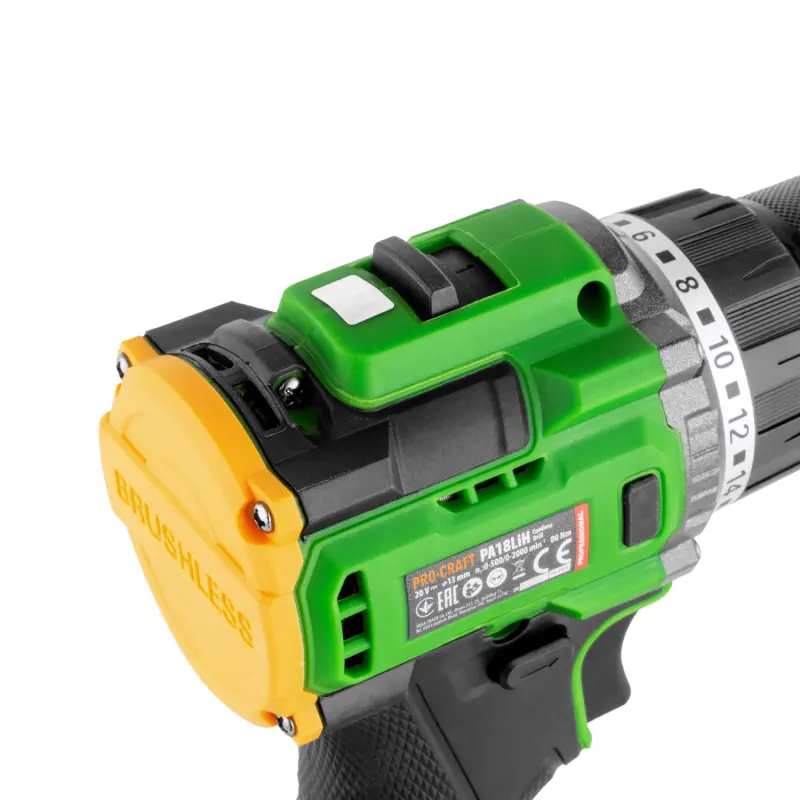 Aku vŕtací skrutkovač Procraft PA18LiH so sadou bitov BS-37 | SPA18LiH-1B-C/BS-37