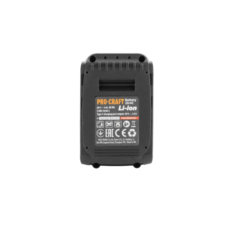 Batéria akumulátorová 20V Li-ion, 4000mAh USB Type C Procraft 20/4C | 20/4C