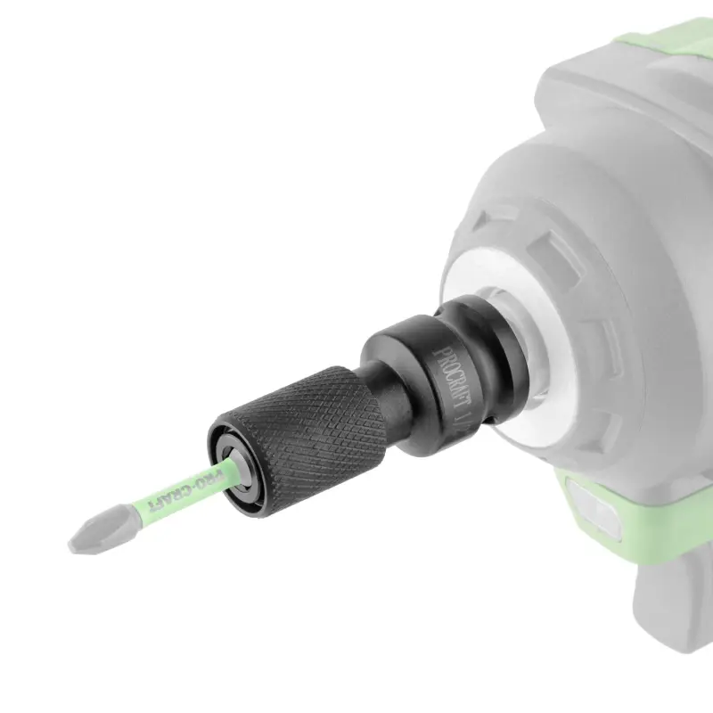 Adaptér (redukcia) z 1/2" štvorhran na bity 1/4" pre rázové uťahovače | Adaptér 1/2" for impact wrench