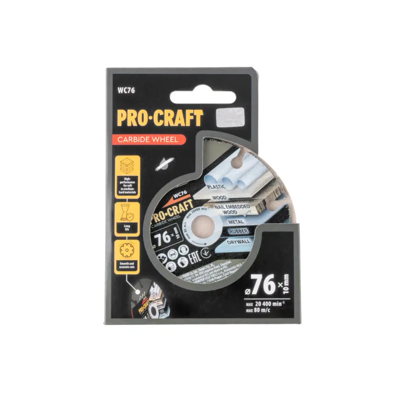 Rezný, karbidový kotúč Procraft WC76 | WC76