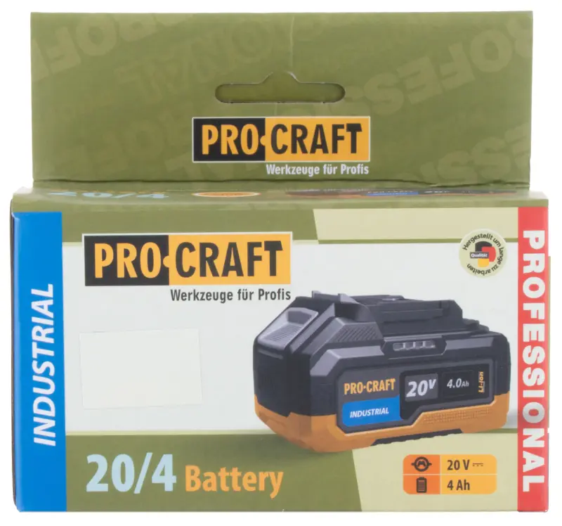 Batéria akumulátorová 20V Li-ion, 4000mAh Procraft 20/4 Industrial | 20/4 Industrial