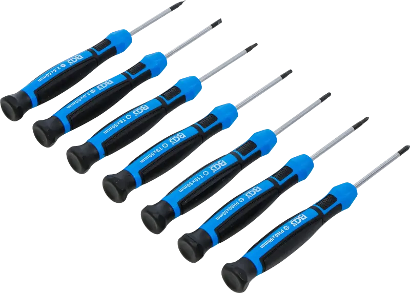 Přesné šroubováky SL, PH a T-profil BGS 4881 Sada 7 dílů (BGS104881)