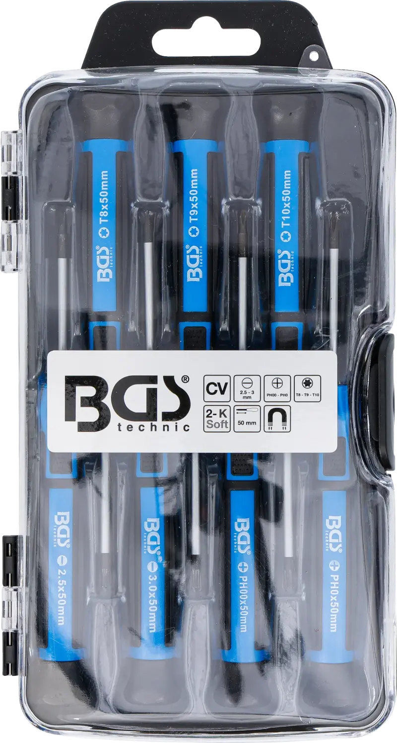 Přesné šroubováky SL, PH a T-profil BGS 4881 Sada 7 dílů (BGS104881)