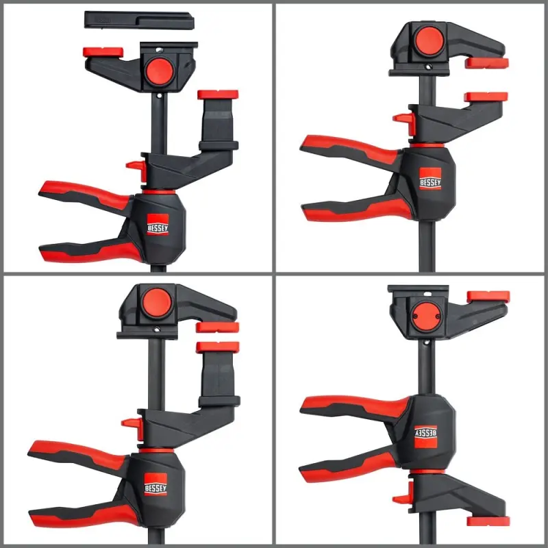 Jednoruční stolní svěrky Bessey EZR360-15SET s otočnou rukojetí pro vodicí lišty EZR360 (150 mm) - 2 ks (BESEZR360-15SET)