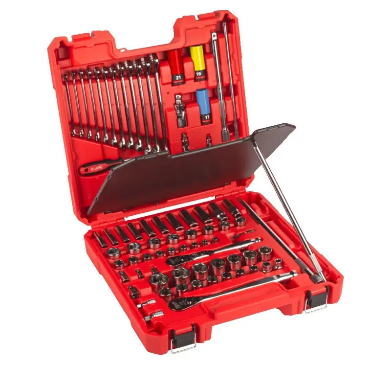 Gola sada Milwaukee 1/4", 1/2" a 3/8" nástavce, bity,  klíče, ráčny, 108 dílů, 4932501845