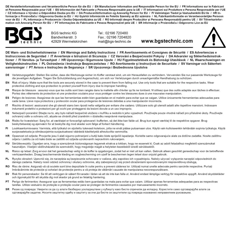 BGS 3348 VDE náradie v batohu s teleskopickou rukoväťou - 27 dielov