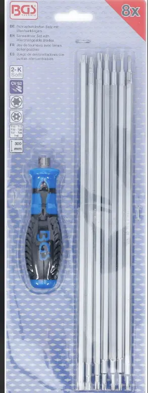 Šroubovák s výměnnými čepelemi pro Torx a pro Torx Plus s otvorem - ORIGINAL