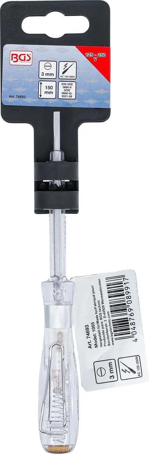 BGS 74693 Skúšačka napätia 150 mm pre 125 - 250 V