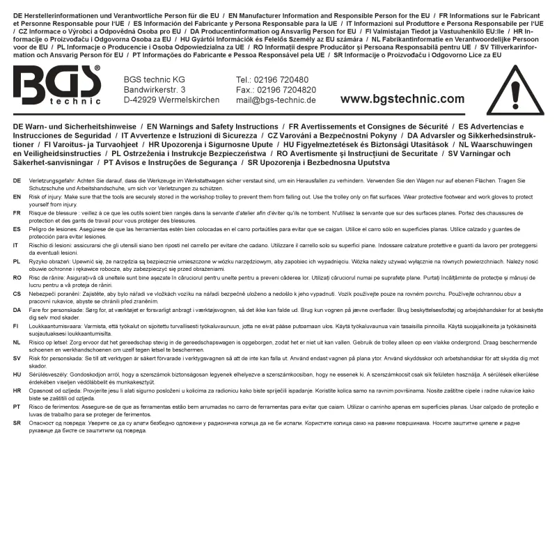 Dílenský vozík BGS 6067 - 7 zásuvek - 286 nástrojů  (BGS106067)