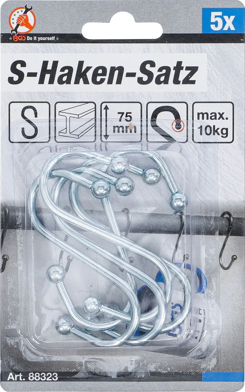 Kraftmann 88323 Závesné háky S veľ. 75 mm - 5 dielov