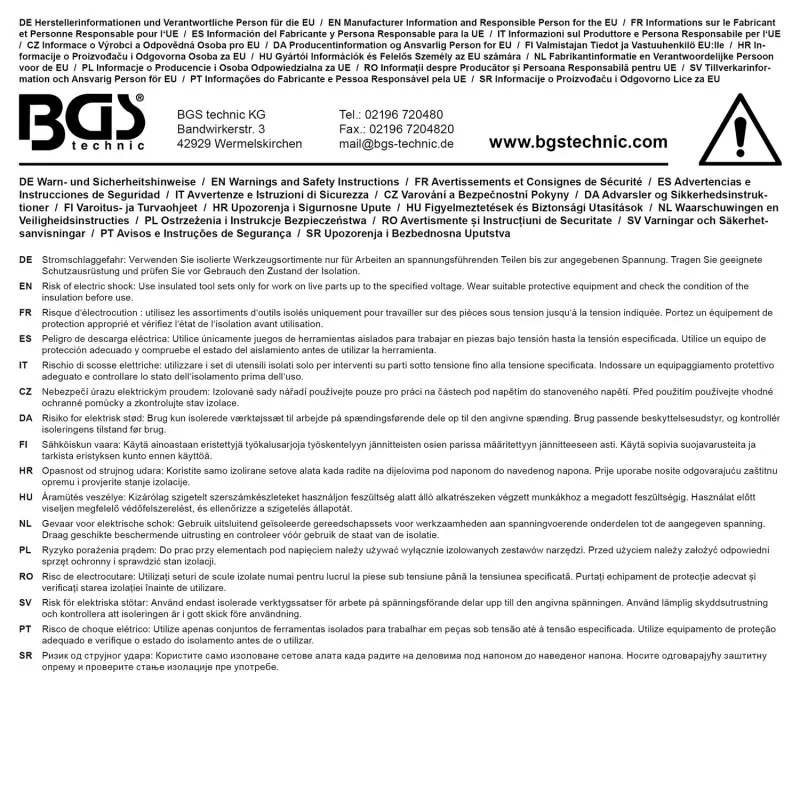 BGS 7146 VDE nástrčné hlavice 3/8" 7 – 22 mm - 12 dielov