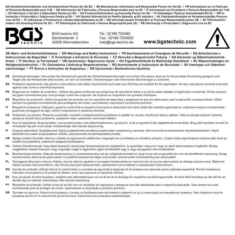 BGS 4521 Pracovné rukavice | veľkosť 9