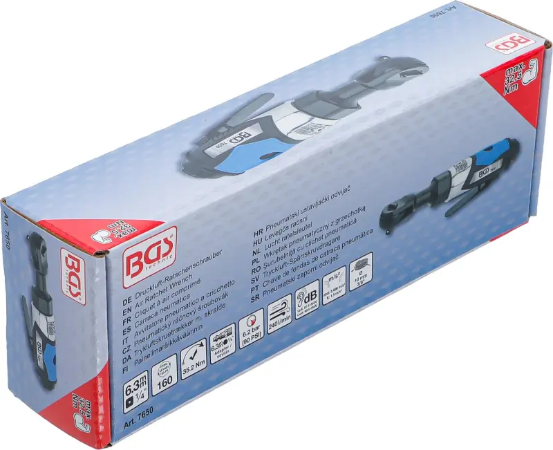 BGS 7650 Pneumatický račňový skrutkovač 1/4"