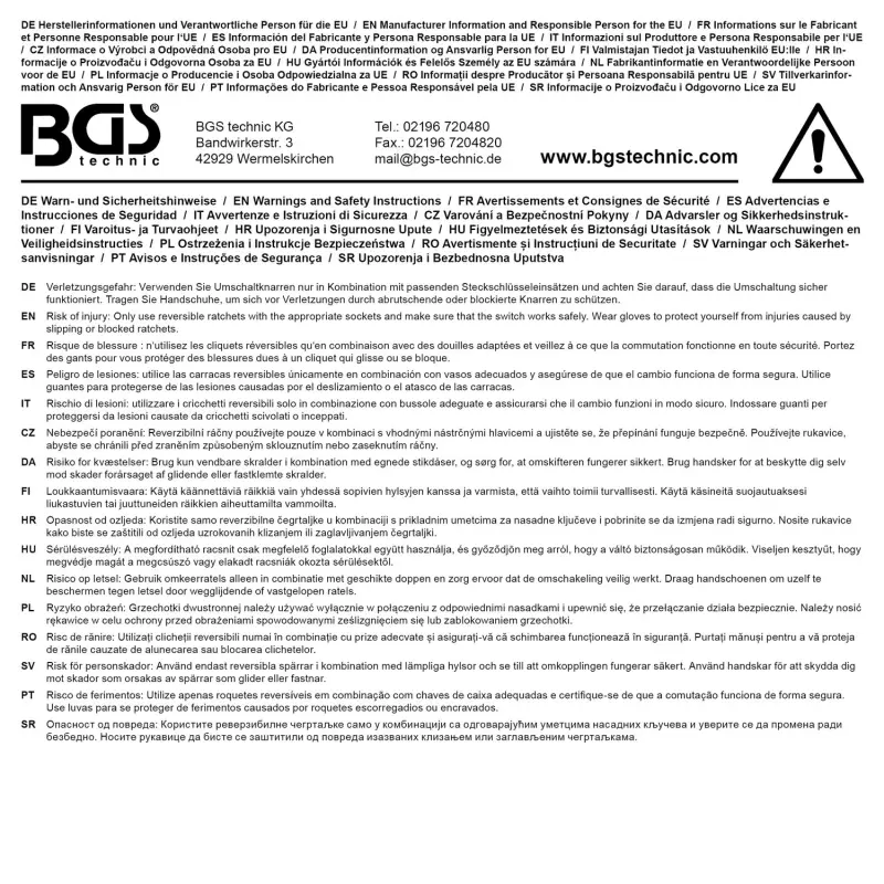 BGS 660 Prepínacia račňa | 25 mm
