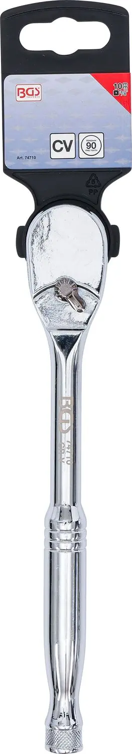 BGS 74710 Prepínacia račňa 3/8" Masívna oceľ, jemné ozubenie
