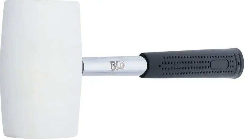 BGS 70141 Gumová palička 750 g, kovová násada, biela hlava priemer. 64 mm
