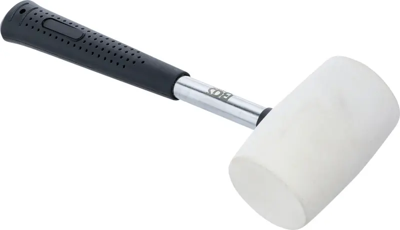 BGS 70139 Gumová palička 250 g, kovová násada, biela hlava priemer. 48 mm